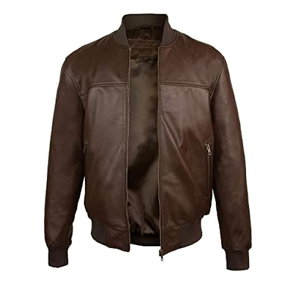 Zerimar bomberjack heren | Elegant leren jack | Leren herenjack | Leren bomberjack | Jas heren | Leren jas heren | Leren jack voor heren | Lange leren jas heren